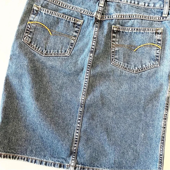 American Eagle Outfitters Cotton Denim Skirt Size 8 Light Blue Jeans Preppy Girl - Picture 7 of 9